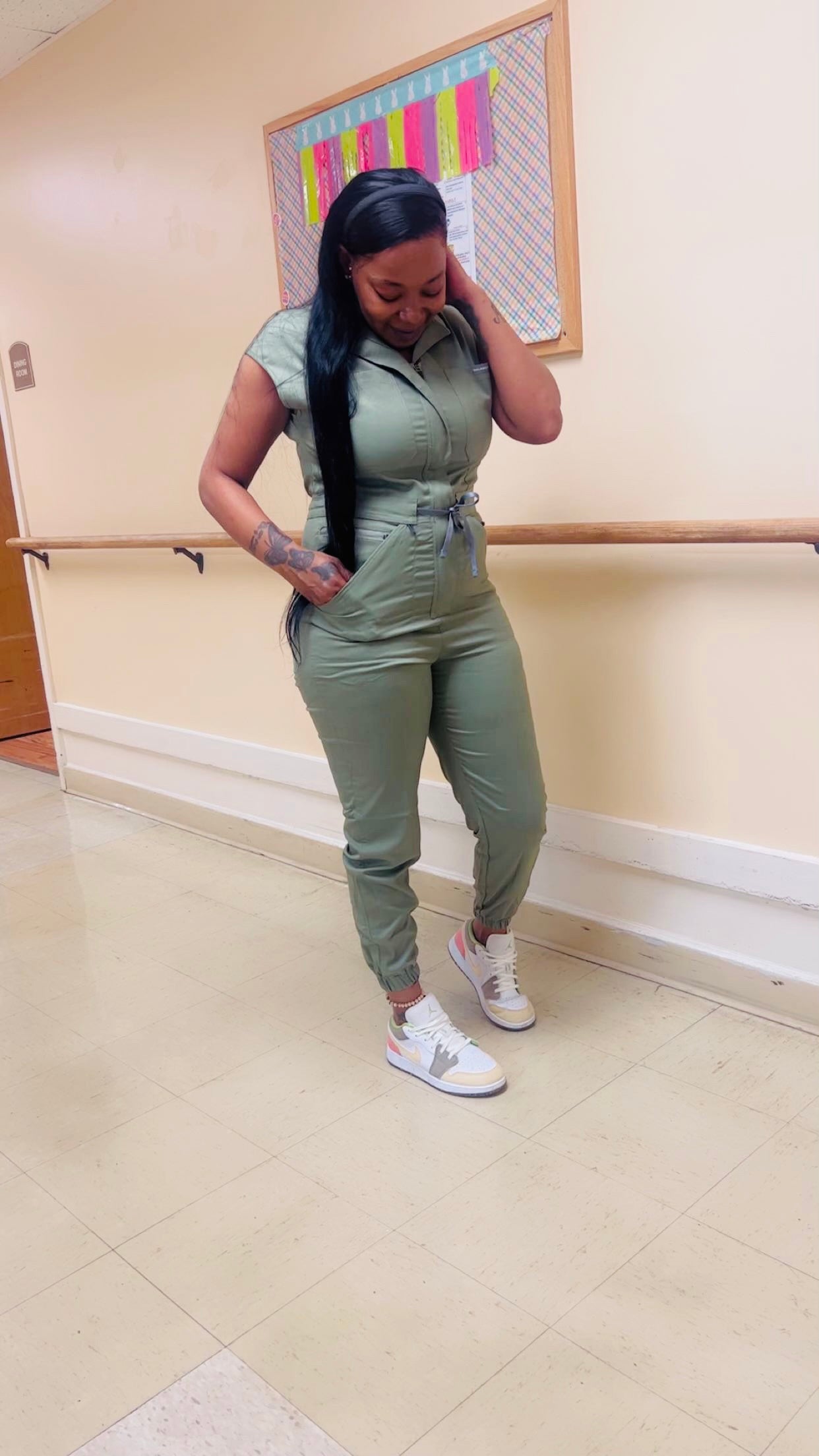 Olive Green Jumper/Jogger Scrub