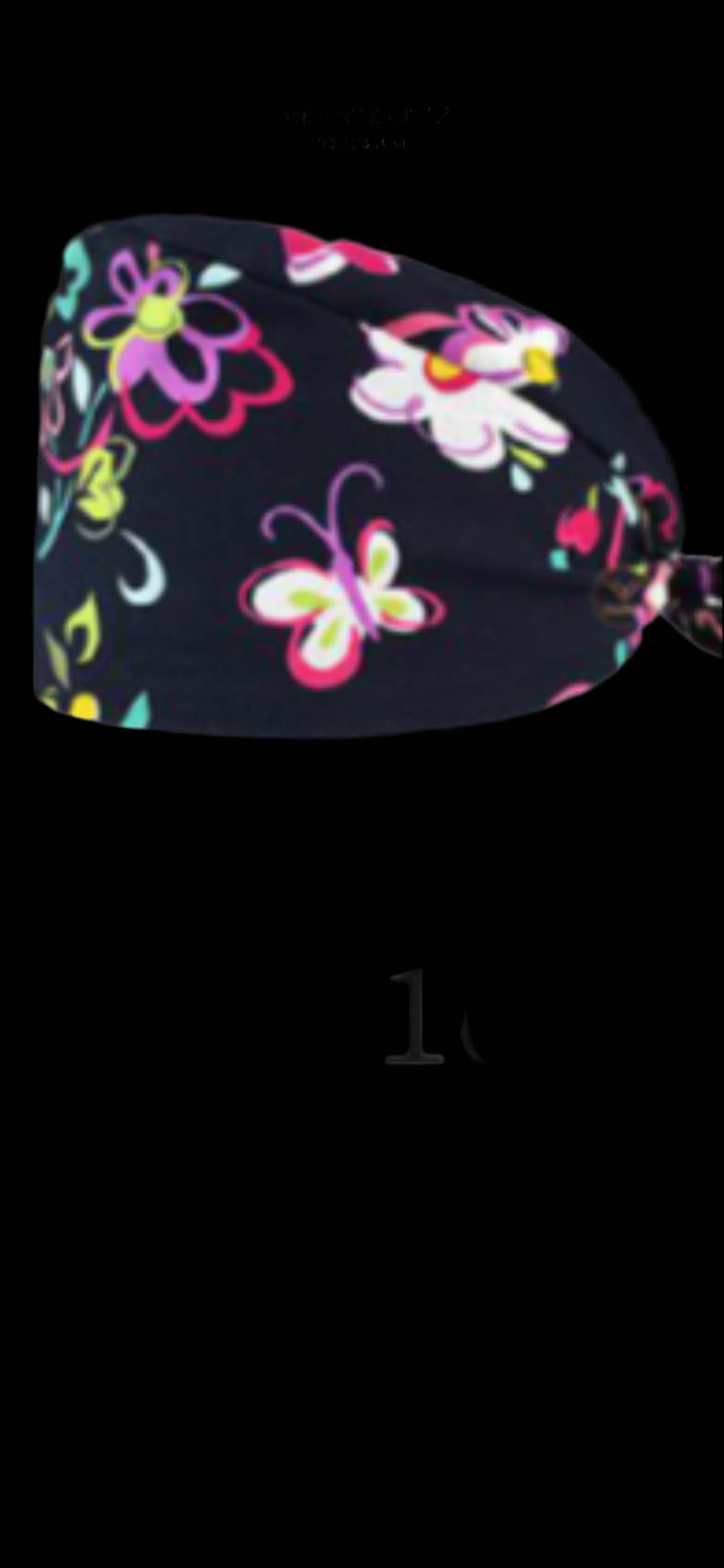 Black Butterflies Surgical Cap