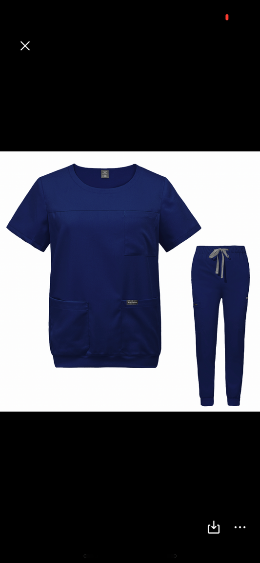 Navy Scoop Neck Set