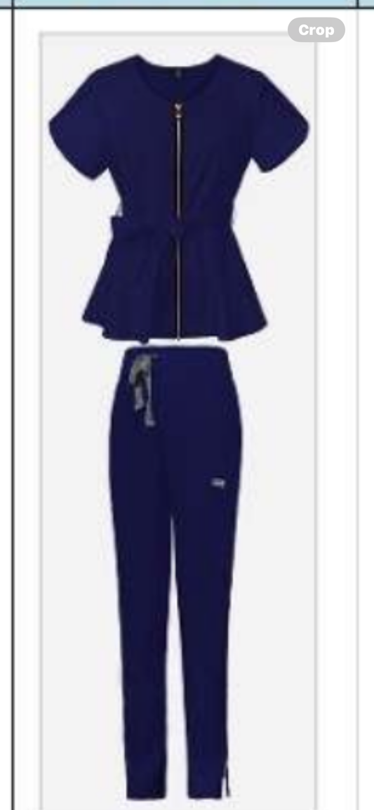 Plus size Navy Blue with bow/belt